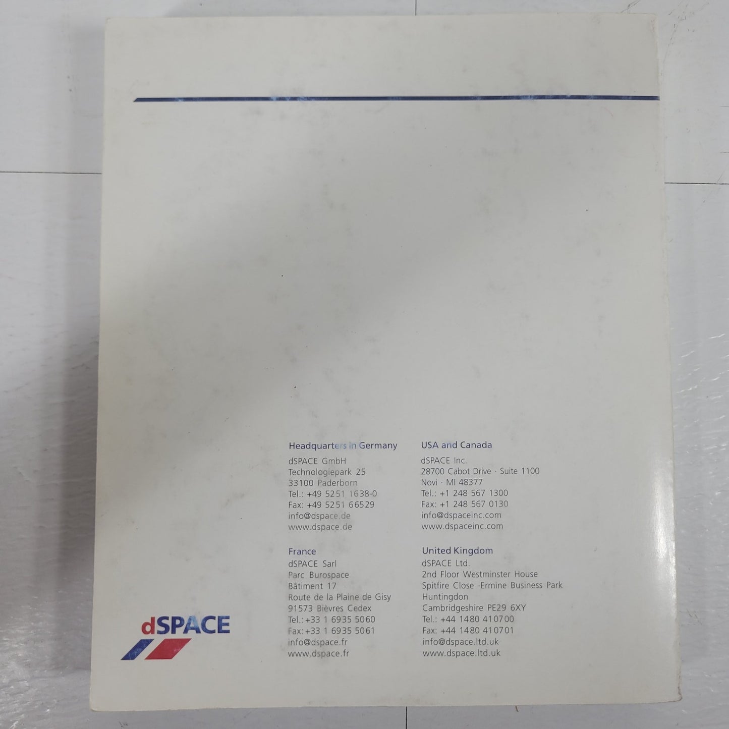 dSPACE ControlDesk Experiment Guide Release 3.4 Software User Manual May 2002