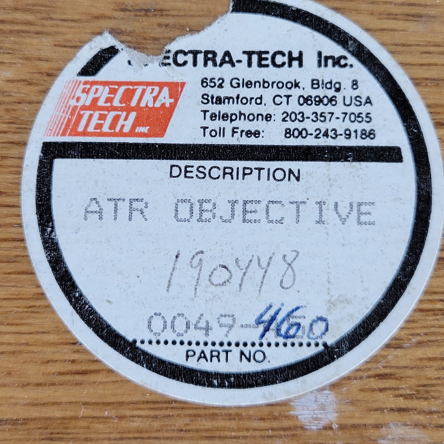Spectra-Tech ATR 15x/25x FTIR Objective Accessory Partial Kit Case 190448