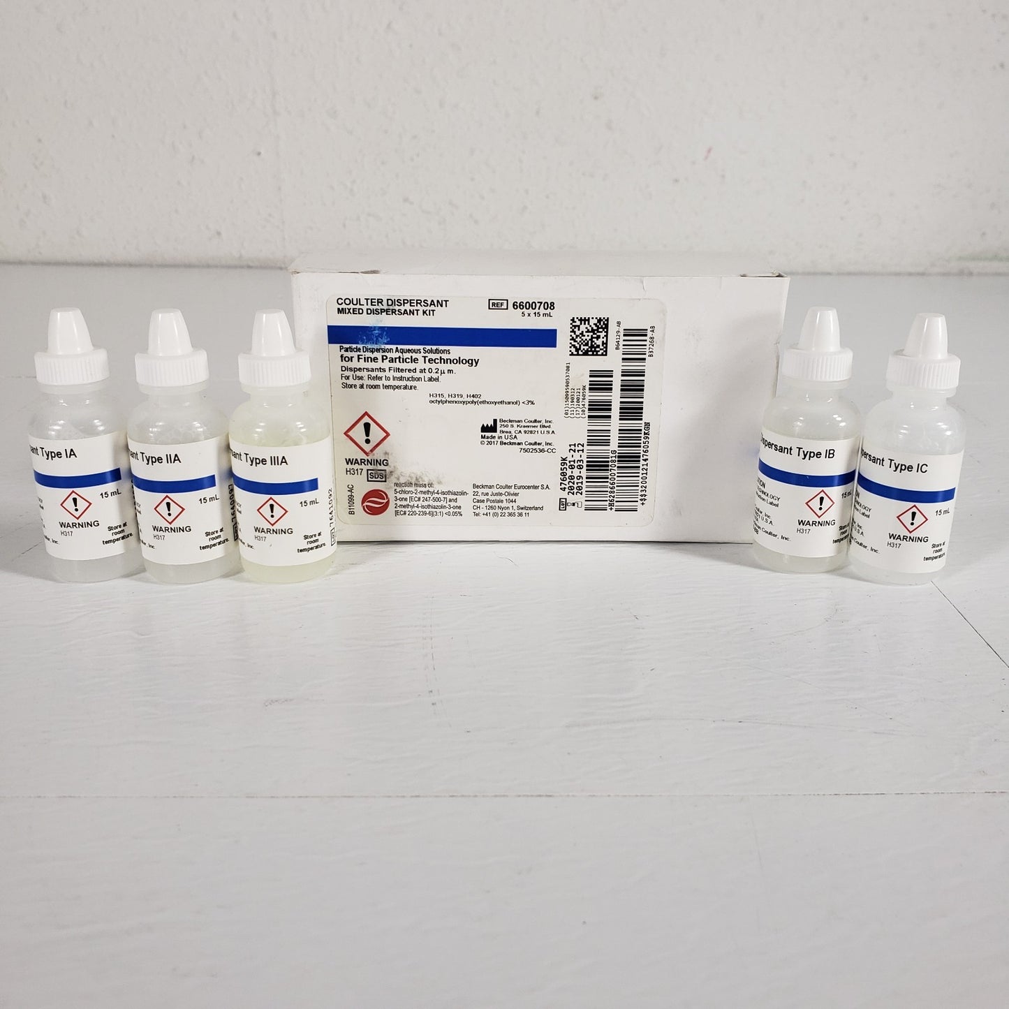 Beckman Coulter 6600708 Mixed Dispersant Kit 5x15mL LS 13 320 Aqueous Solutions