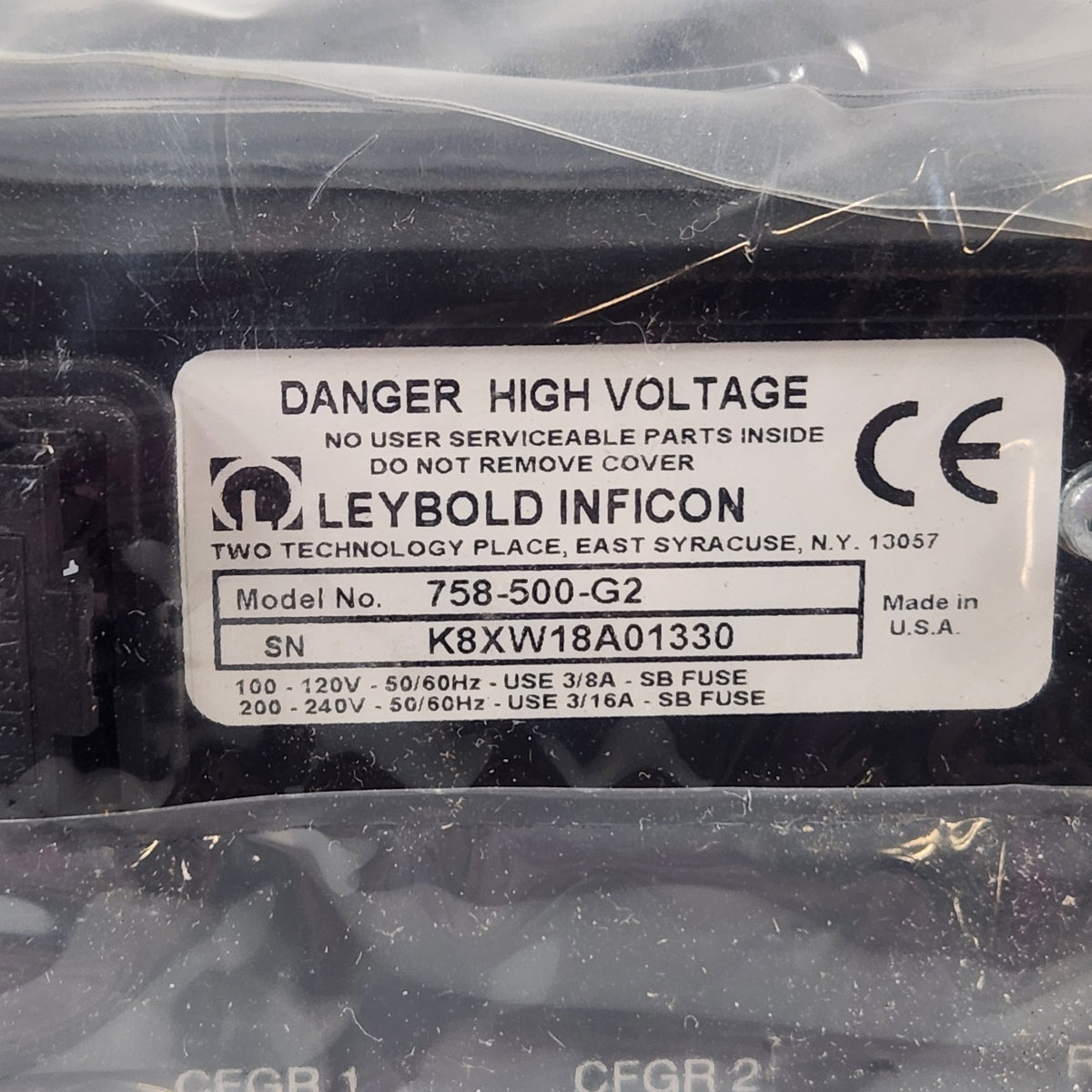 NOS Leybold Inficon XTM/2 758-500-G2 Thin Film Deposition Monitor Rack Kit