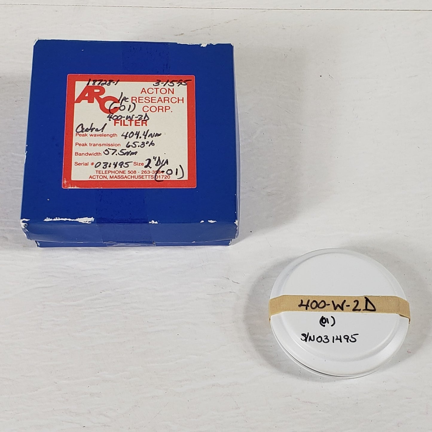 ACTON RESEARCH 400-W-2D 404.4nm 2" Bandpass Interference Filter