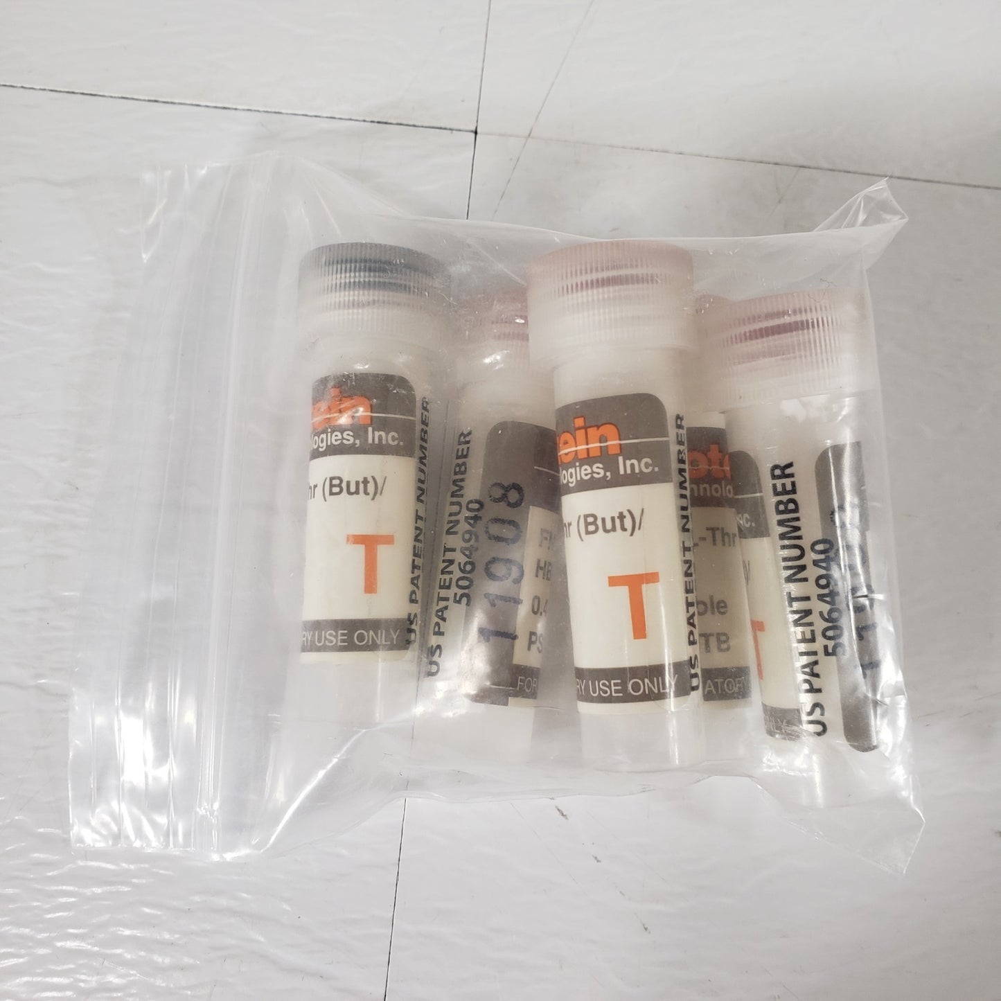 PROTEIN TECH. Assorted Alphabetized Polypropylene Vials For PS3 Peptide System