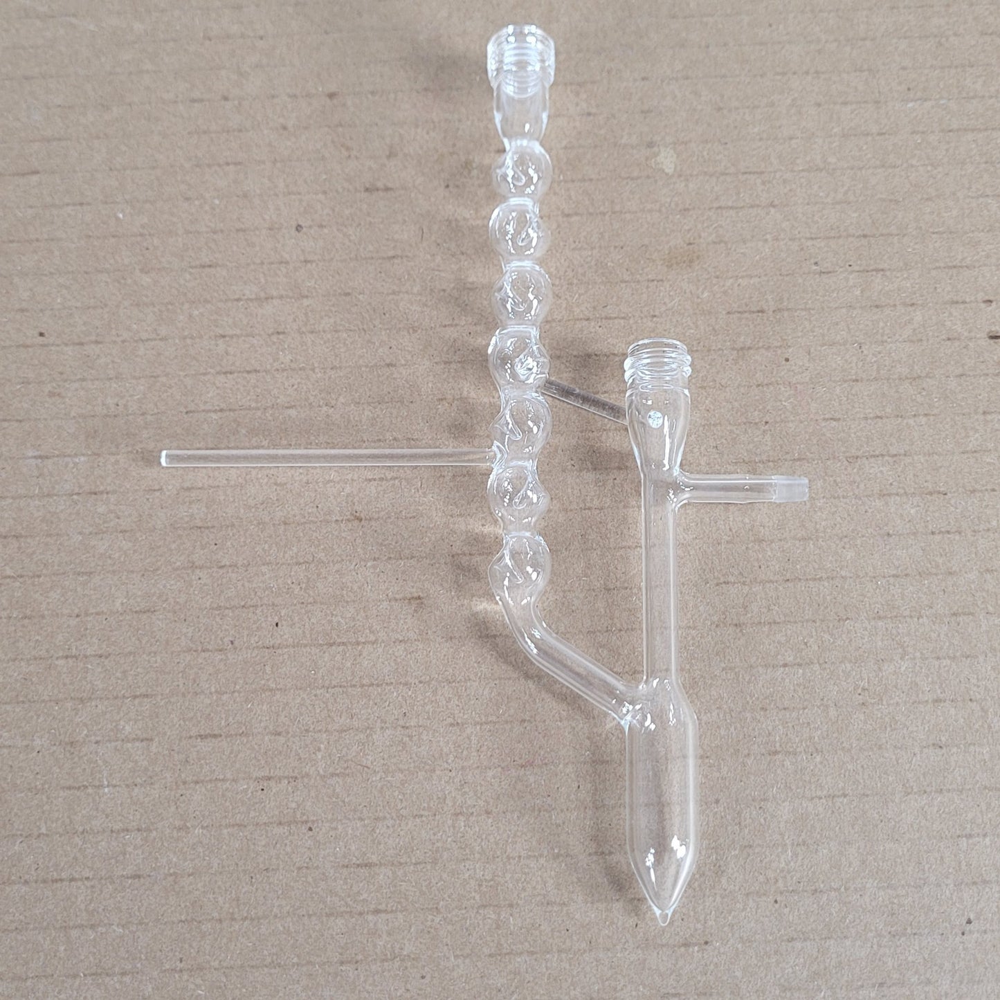 Custom Unbranded Micro-Scale Vigreux/Bulb Style Distillation Condenser #7 Thread