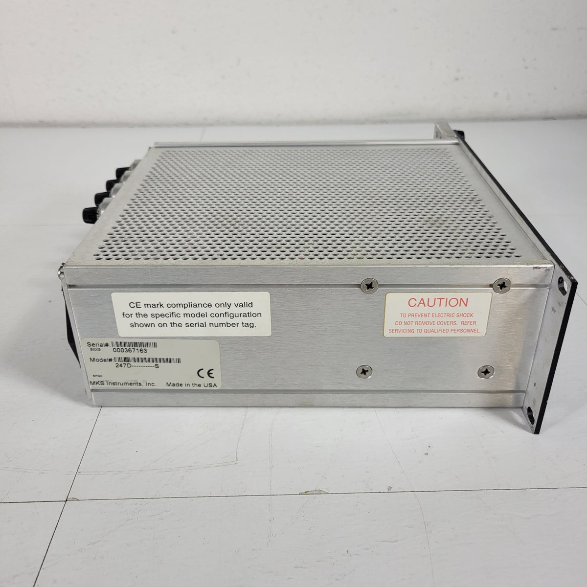 MKS 247D 4-Channel Mass Flow Controller Power Supply Readout MFC