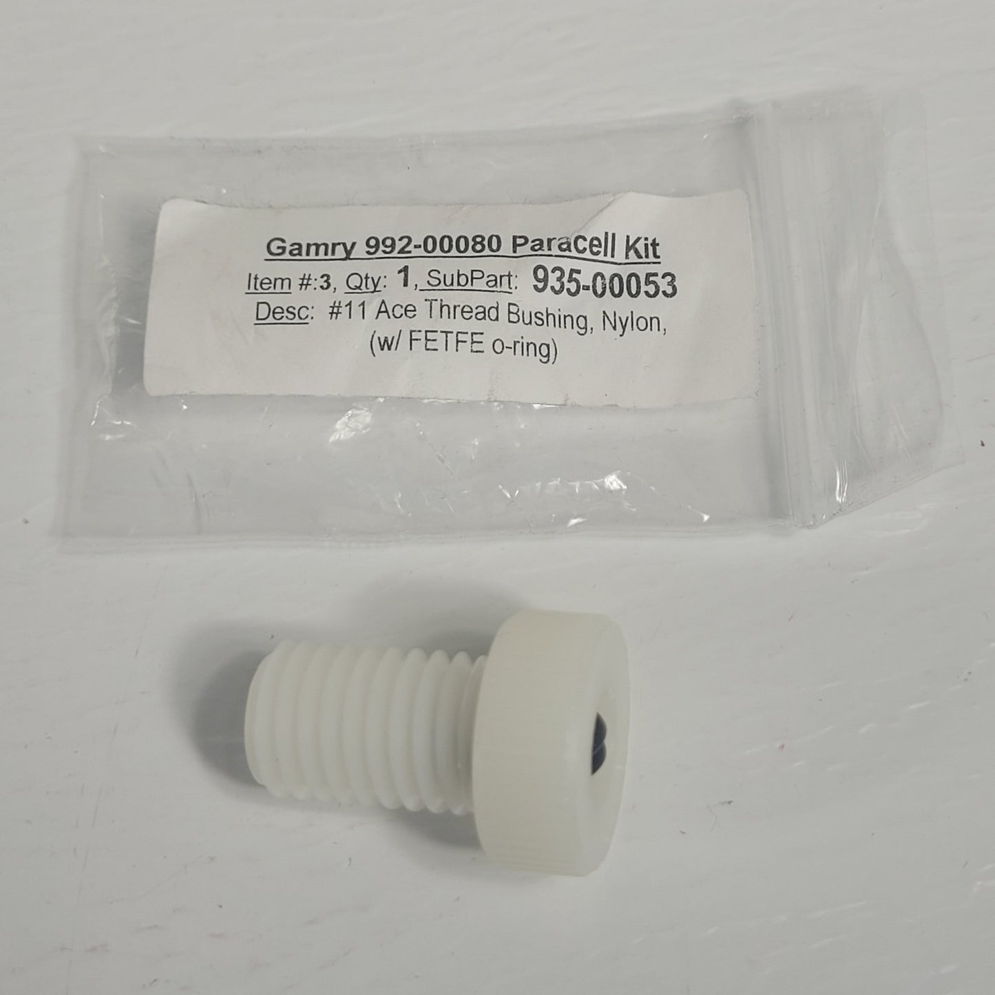 Gamry 935-00053 #11 Ace-Thred Bushing FETFE O-Ring for 992-00080 ParaCell