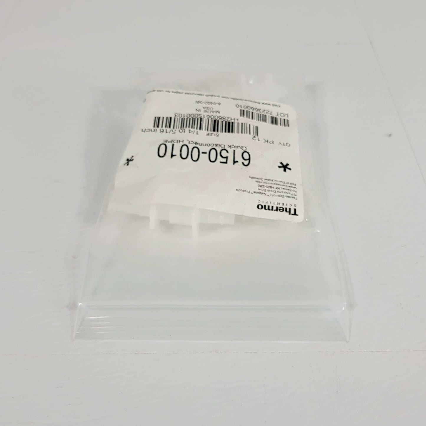 Thermo Scientific 6150-0010 Quick Connect HDPE 1/4" To 5/16" Pack Of 12