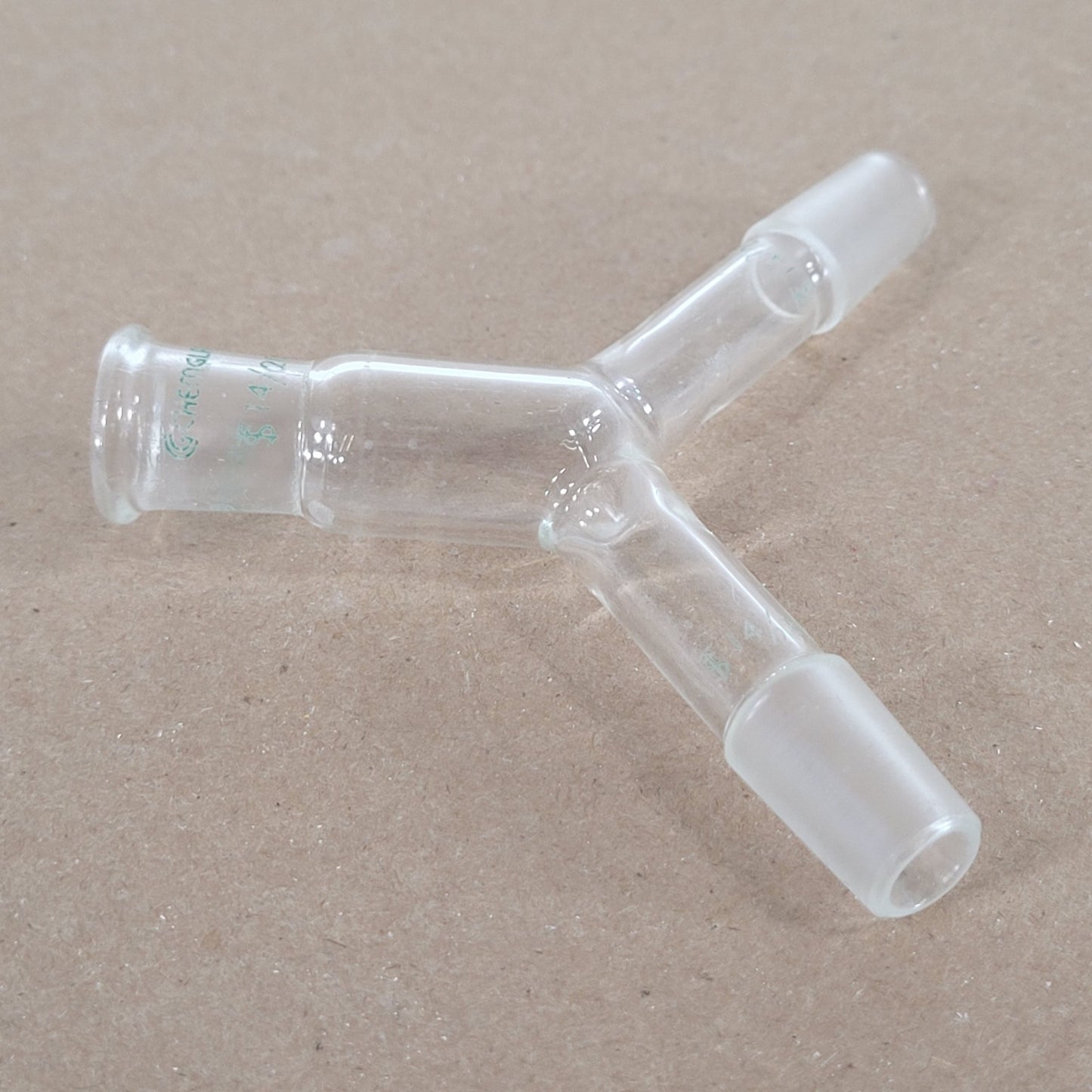 Lot of 3 Chemglass AF-0502-01 Airfree Schlenk 3-Way Adapters 14/20