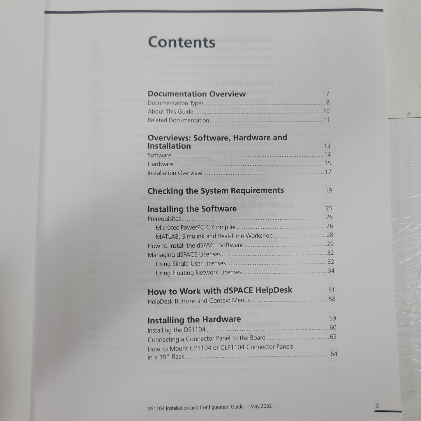 dSPACE DS1104 R&D Controller Board Installation Configuration Guide Rev 3.4