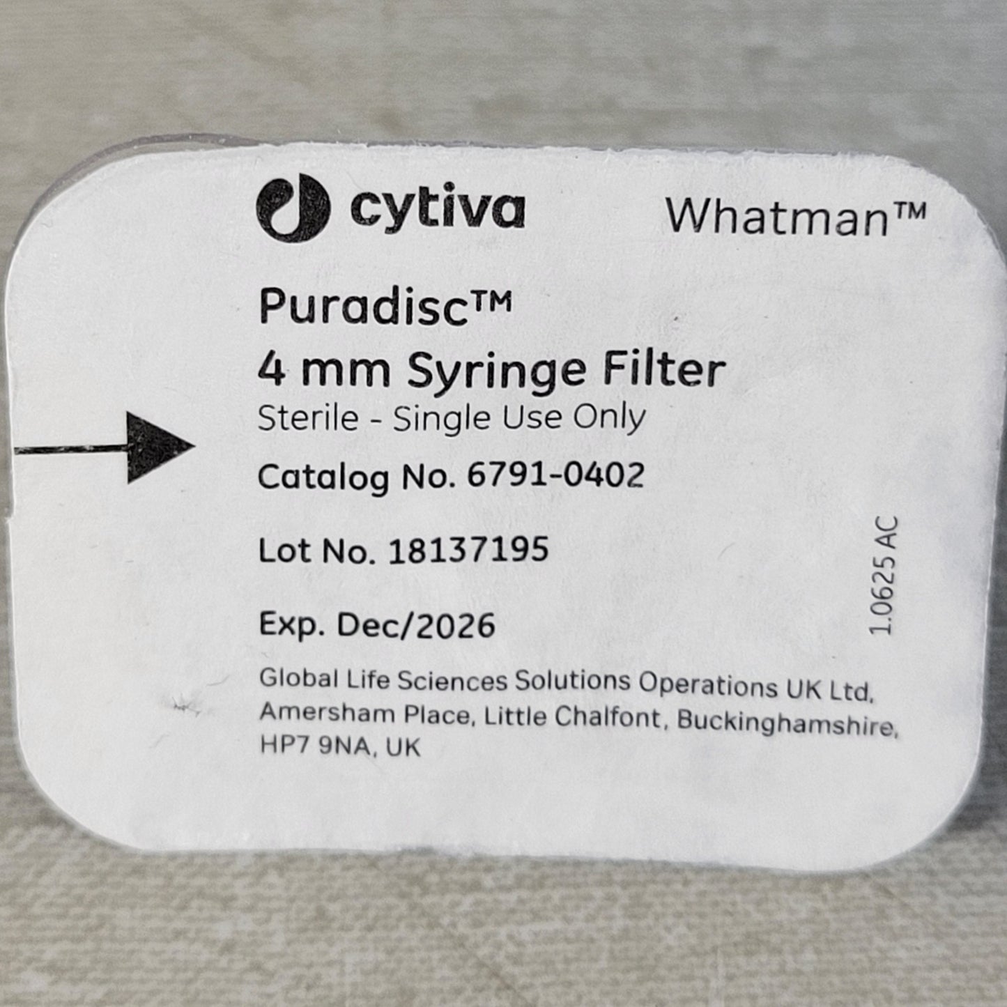 6x Whatman Puradisc 4 6791-0402 Sterile PVDF Syringe Filters 4mm 0.2um