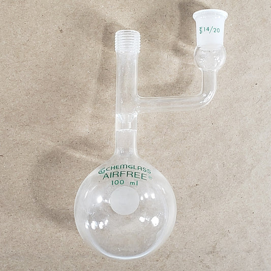 Chemglass AF-0522-02 Air-Free 100mL Round Bottom Flask 14/20 Flask Only