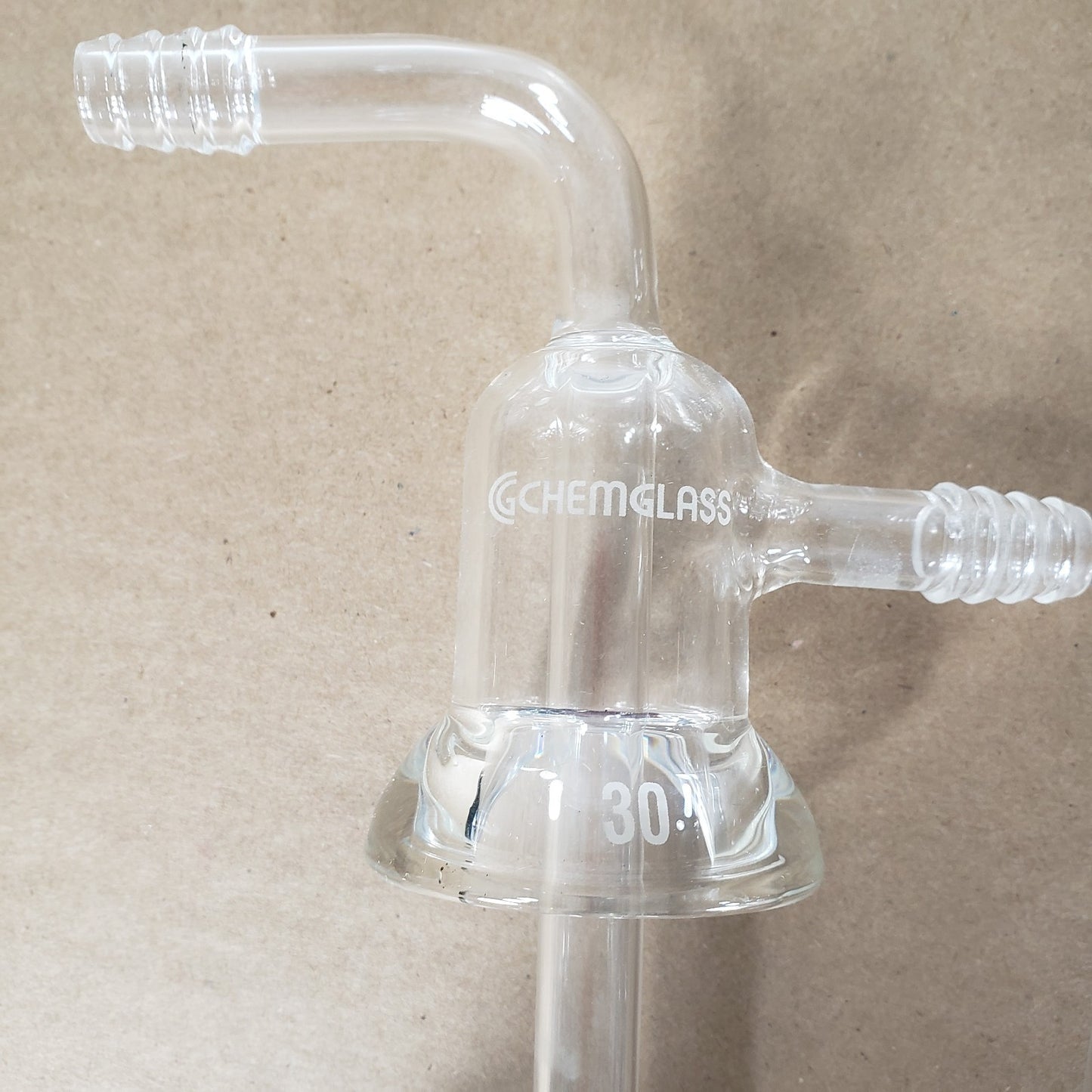 Chemglass CG-4513-10/11/12 Vacuum Trap Assembly #30/40/50 O-Ring Joint w/Clamps