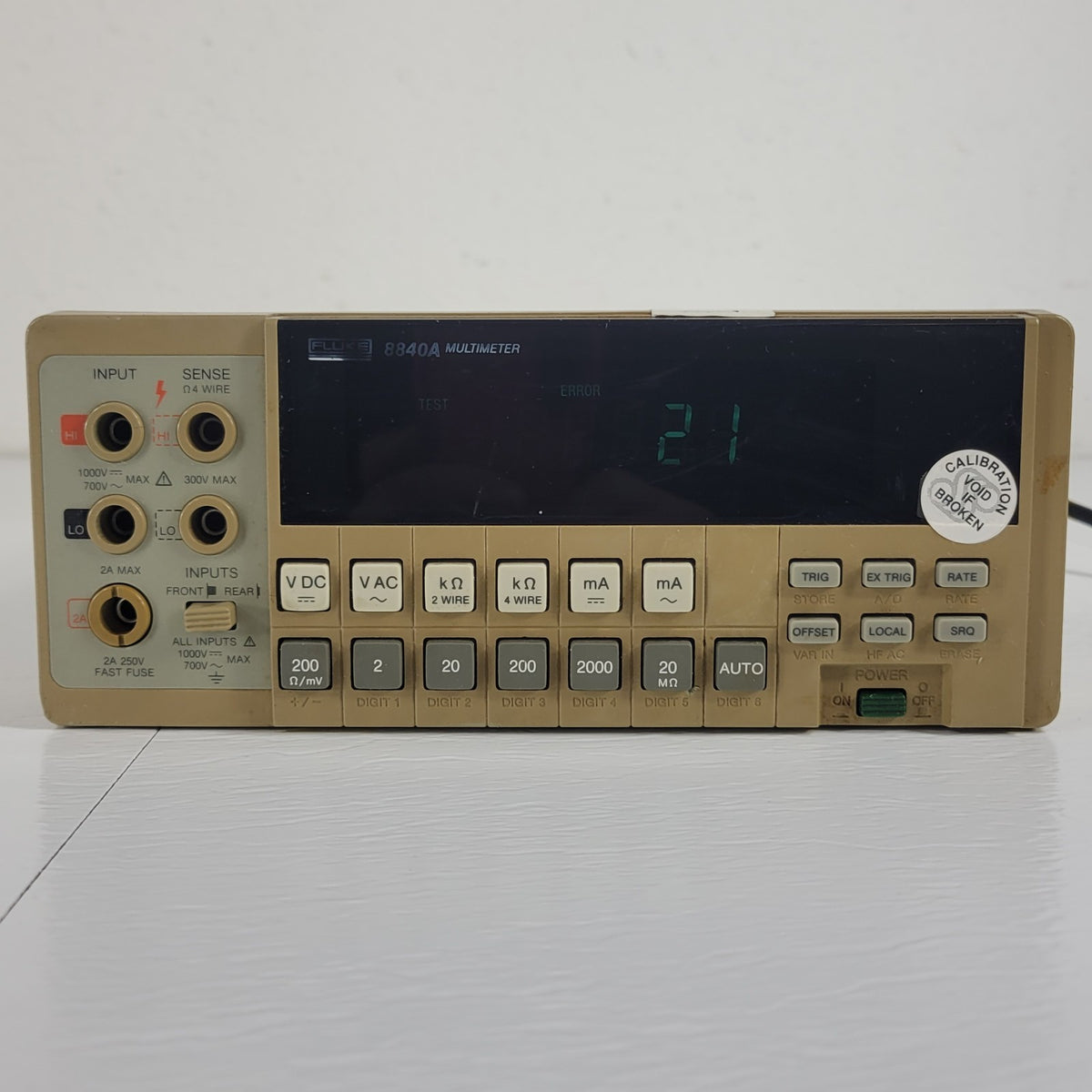 Fluke 8840A 5.5-Digit Benchtop Digital Multimeter DMM Tested Self-Test Pass