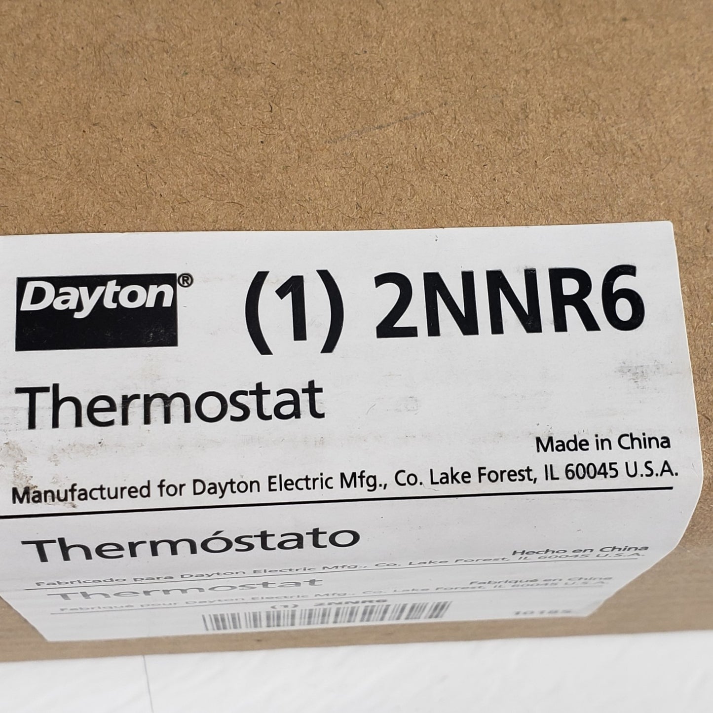 DAYTON 2NNR6 Dial Thermostat with Original User Manual and Celsius Sticker