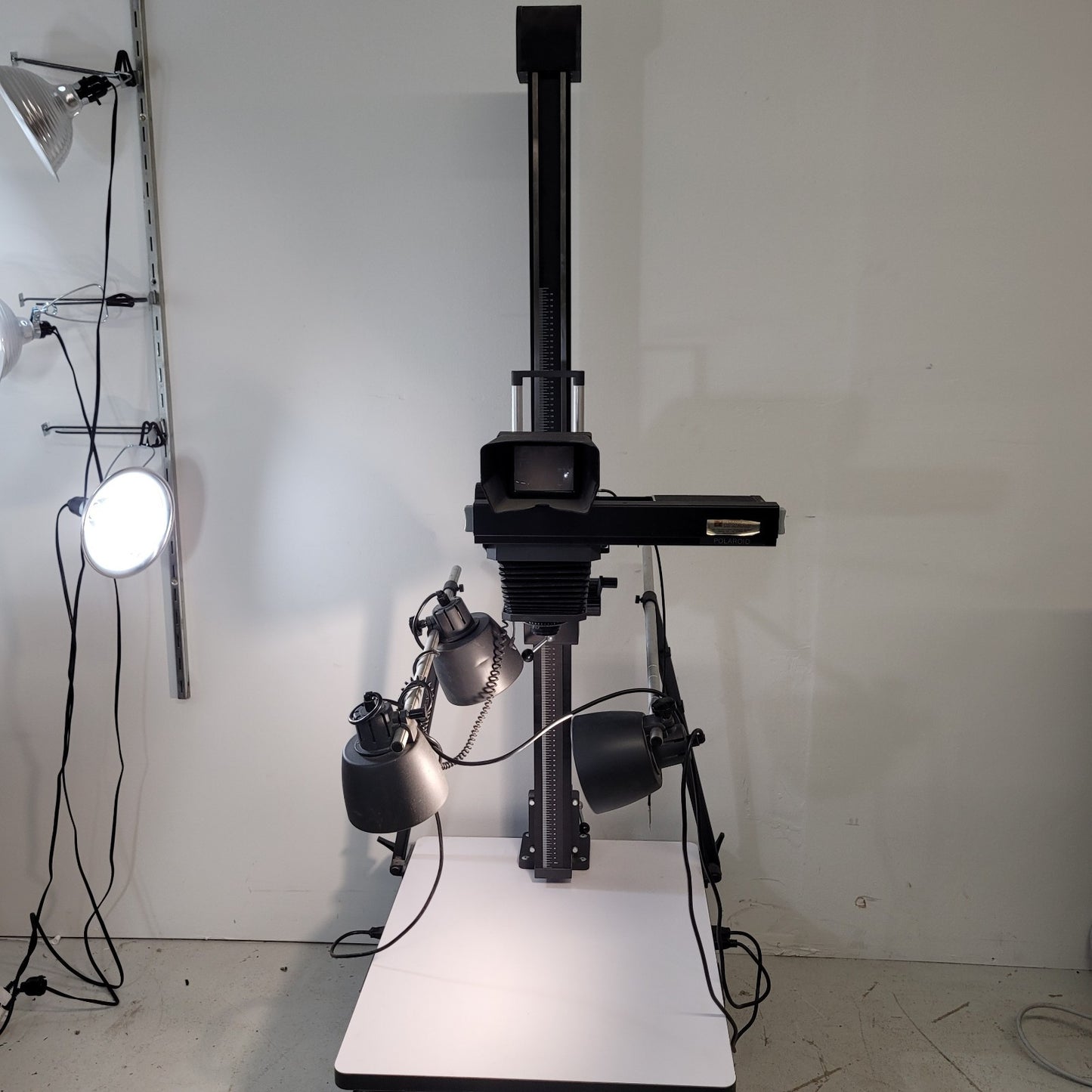 Polaroid MP-4 Land Camera Copy Stand System w/ Camera Head & Lighting Setup