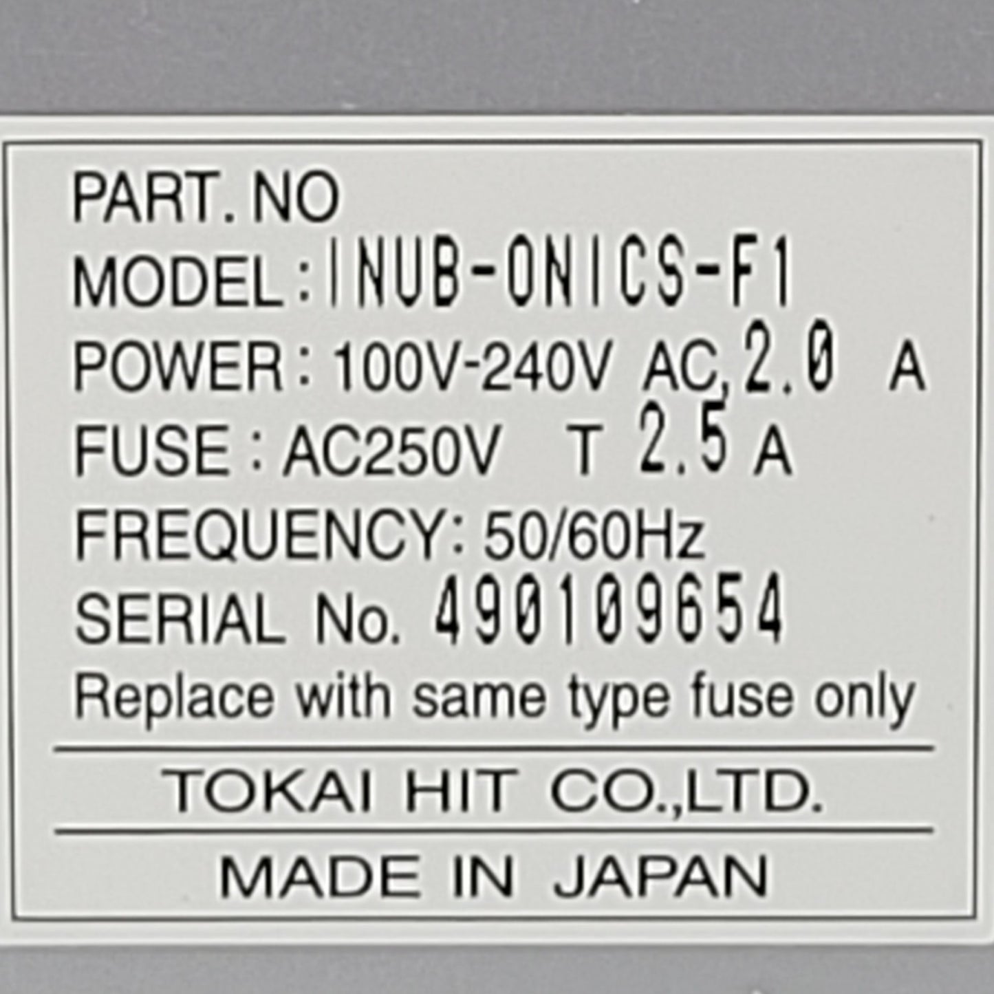 Tokai Hit INUB-ONICS-F1 Top Stage Incubation Heater System for Microscopes