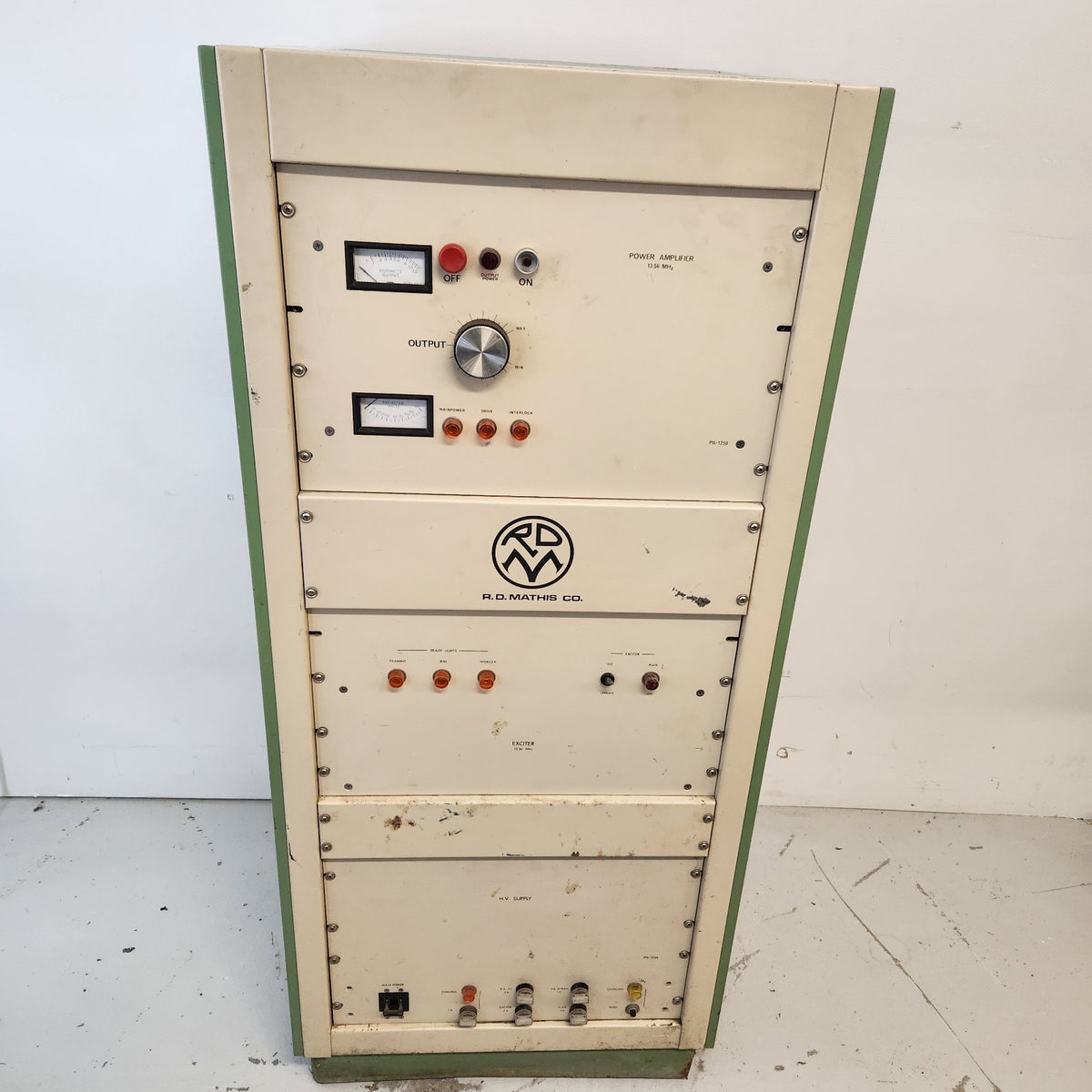 R.D. Mathis SG-1250 1250W 13.56MHz RF Sputtering Generator Rack HV Exciter Amp