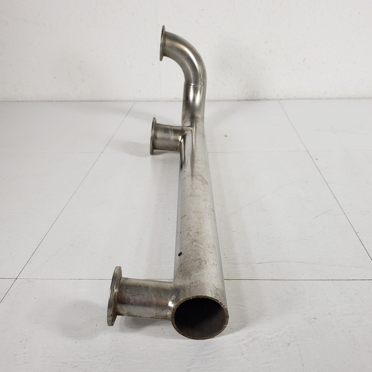 2x KF40 1x KF25 Stainless High Vacuum Manifold Elbow Tube 20.5" Open End