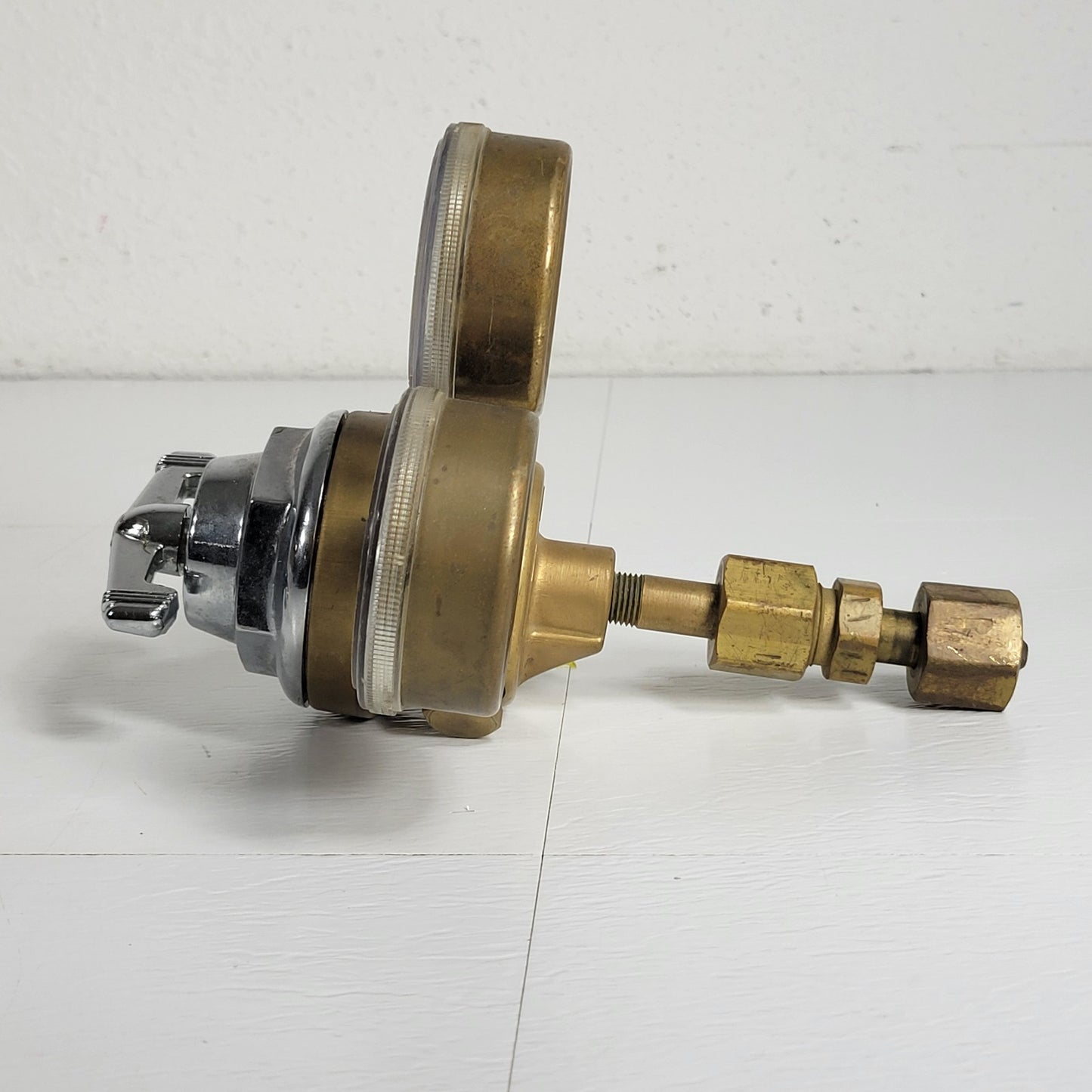 Union Carbide PUROX CGA-540 Oxygen Regulator Dual Gauge Brass Welding Gas