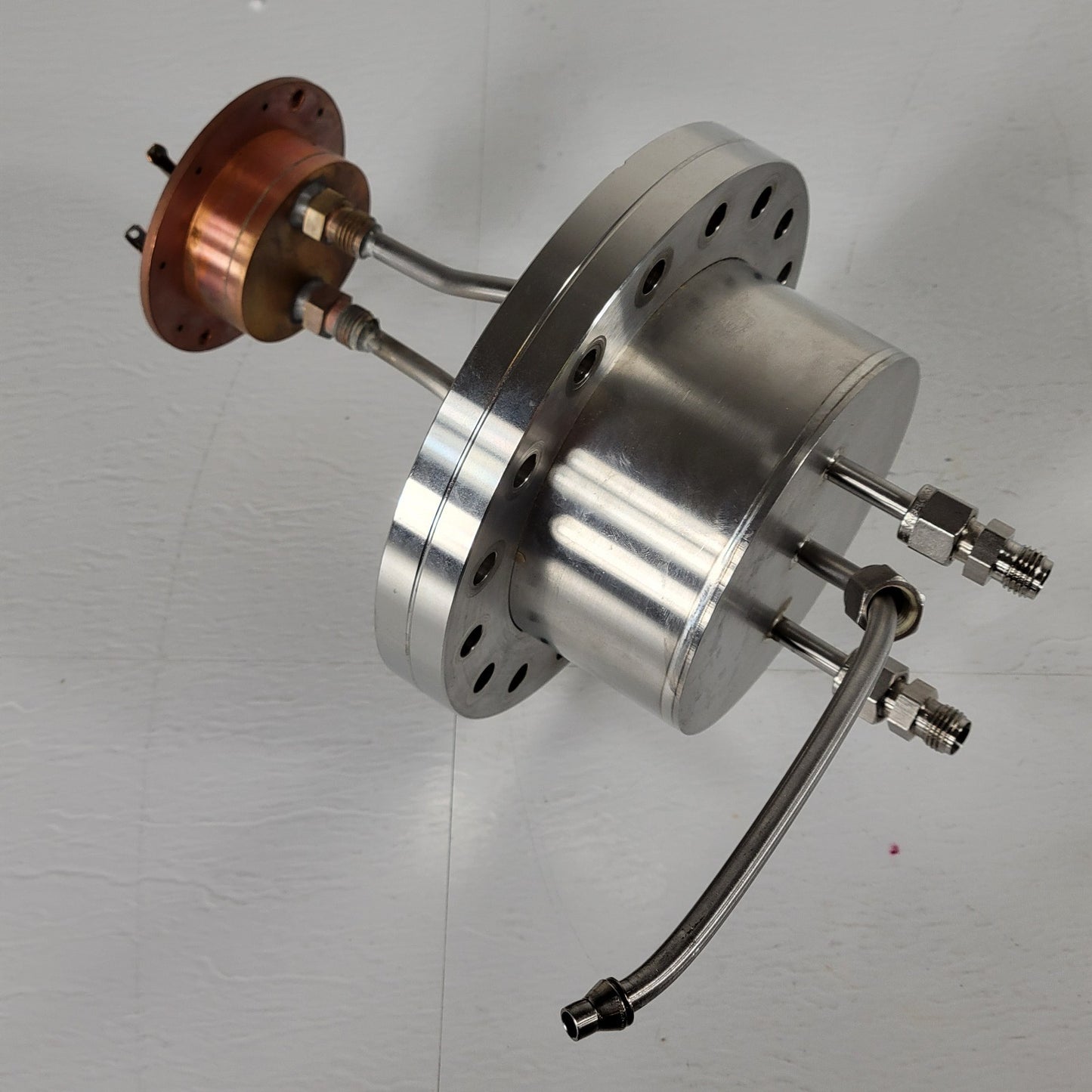 DN100CF Water-Cooled Copper Wafer Chuck UHV Thin Film Deposition Stage High Vac
