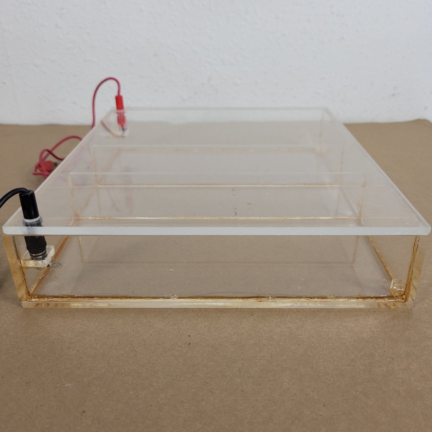 Large Acrylic Horizontal Gel Electrophoresis Chamber UVT Tray Power Leads Ellard