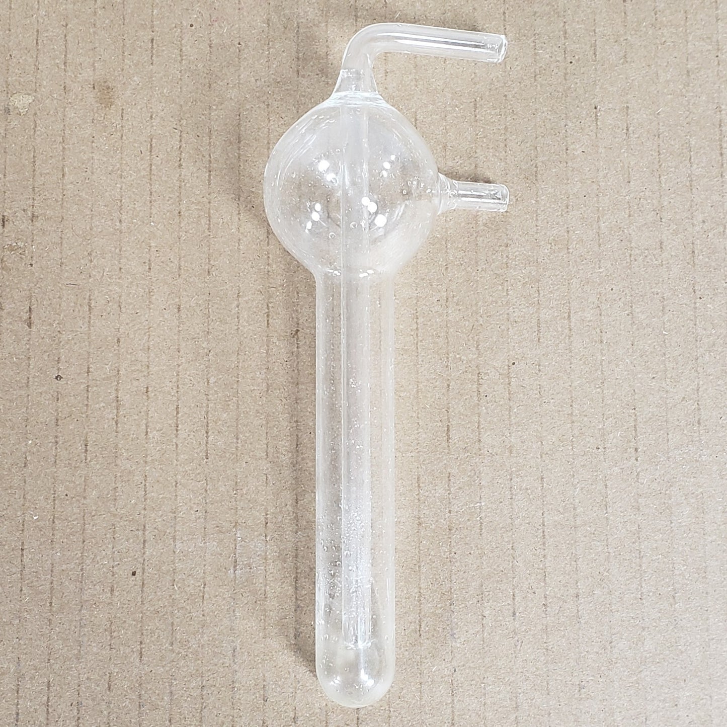 Unbranded Glass Micro Gas Bubbler System 1/4" Straight Tube Inlet ~7" Tall