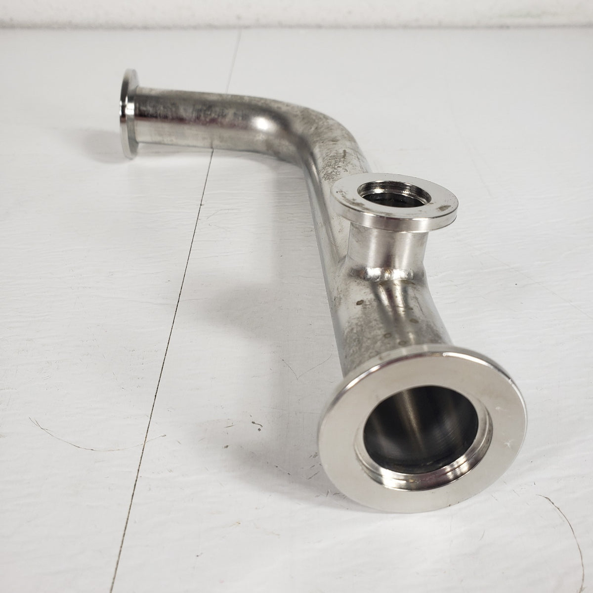 KF40 NW40 ISO-KF to KF16 NW16 Long 3-Way Reducing Tee High Vacuum Stainless