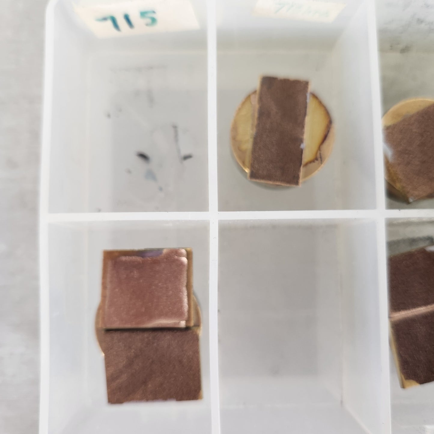 LOT 9 Prepared SEM Metallography Specimens Sputter Coated Research Test Samples