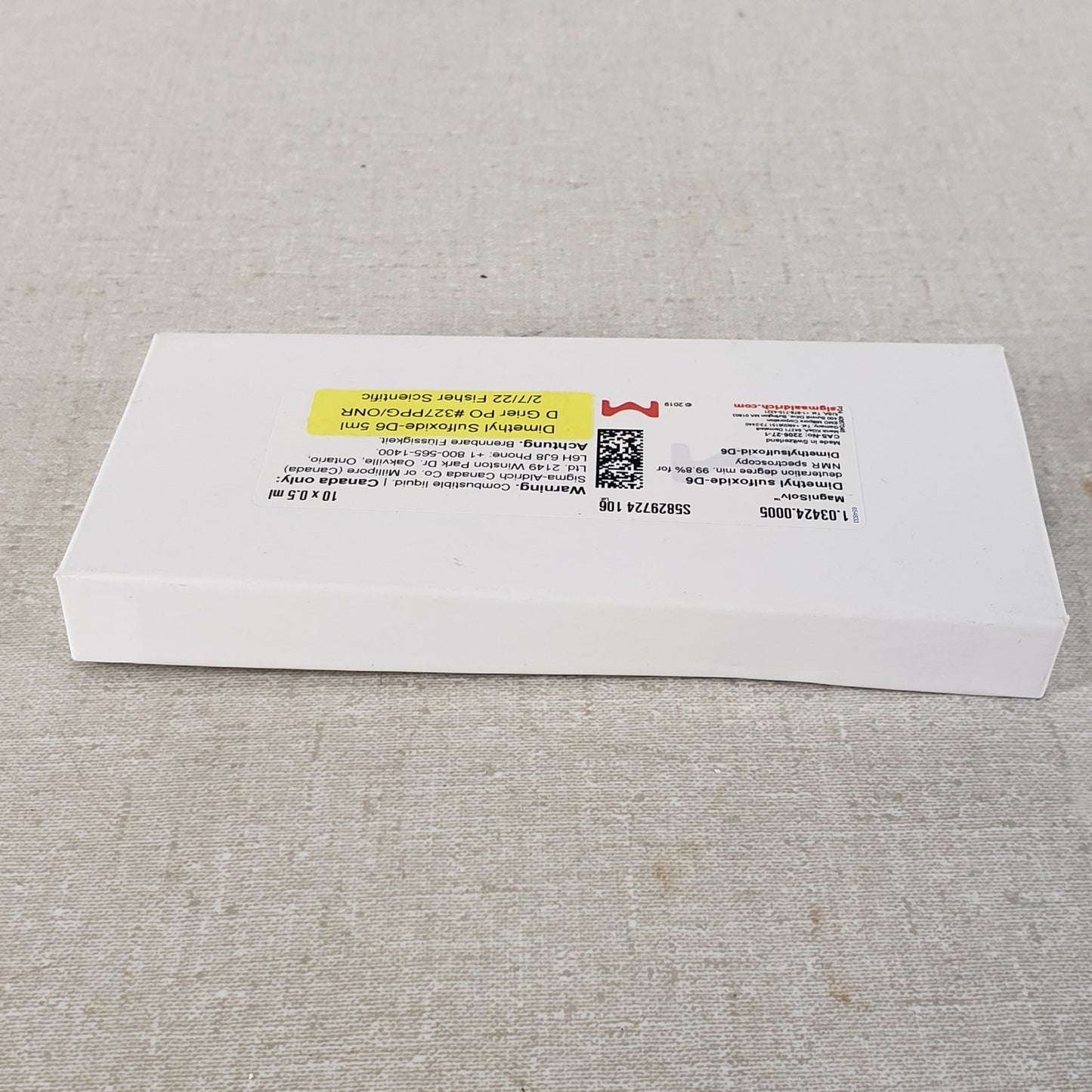 6x Sigma Aldrich 2206-27-1 DMSO Dimethyl Sulfoxide-D6 NMR 99.8 Strd .5mL Ampoule
