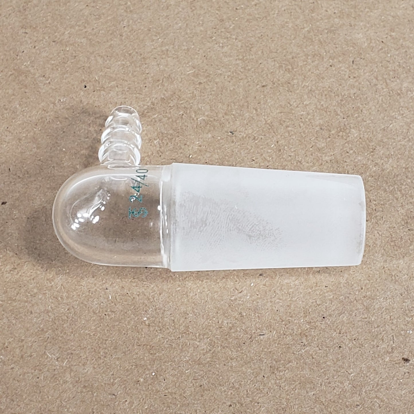 Lot of 3 Chemglass CG-1014-01 Glass Inlet Adapter for 24/40 Inner Joint 90°