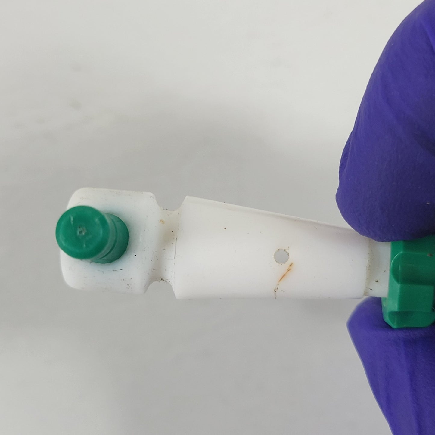 Two PTFE 12.3/24mm 2mm Bore Tapered Stopcocks for Glassware in Labs, Green