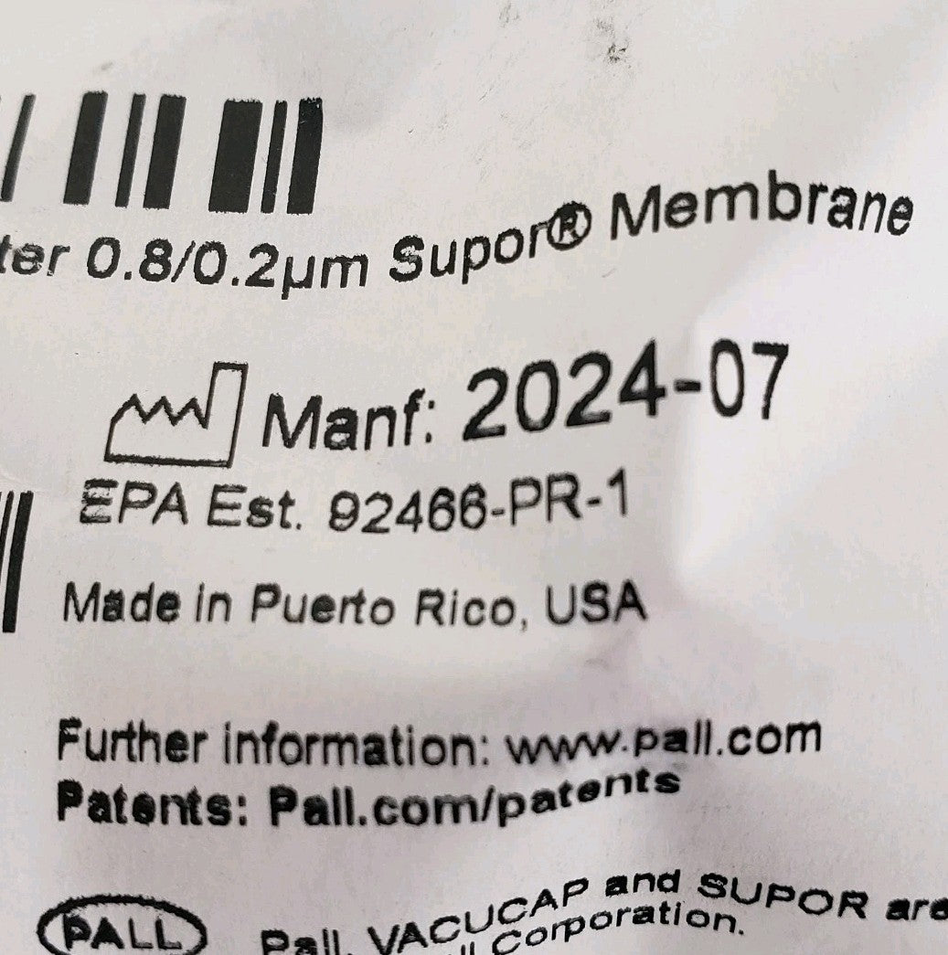 Pall Life Sciences VacuCap 90 PF Filter Unit with 0.8/0.2 um Supor Membrane