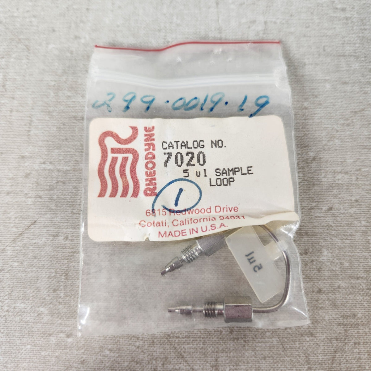 Rheodyne 7020 5µL Stainless HPLC Sample Loop for 7010 7125 Injection Valve