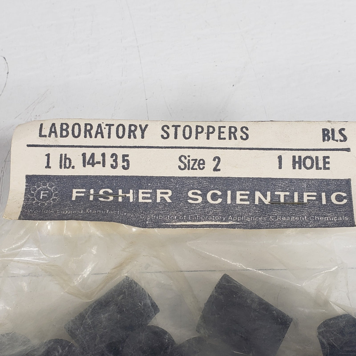 LOT 39 Fisher Scientific 14-135D #2 One-Hole Rubber Laboratory Stoppers
