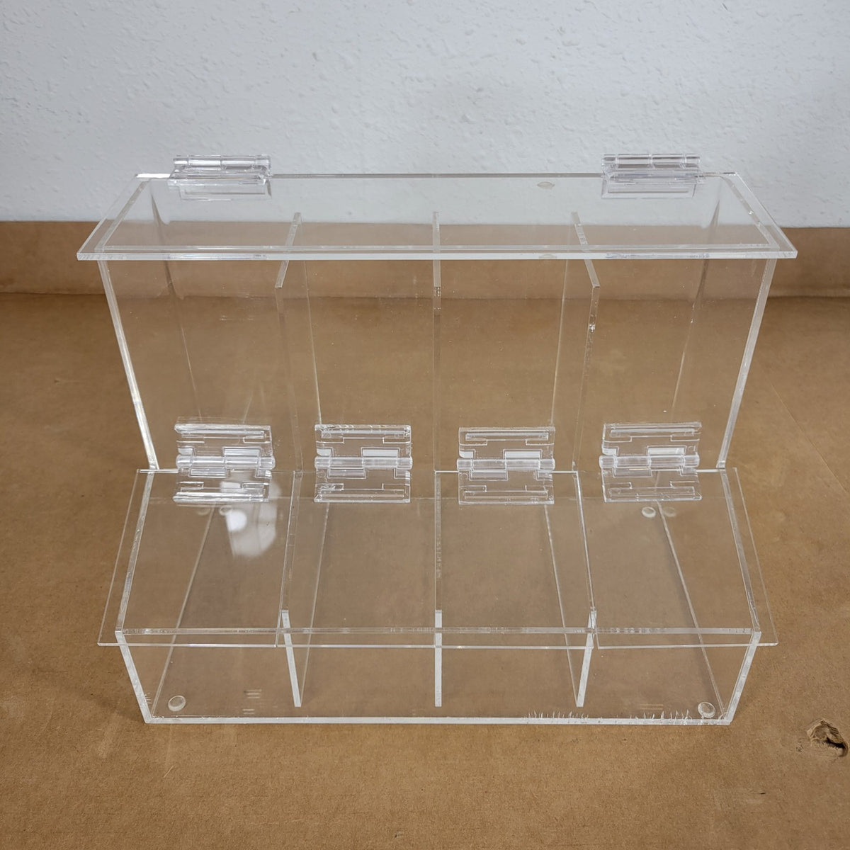 Heathrow Scientific HS23404 Clear Acrylic 4-Place Compartment Dispensing Bin
