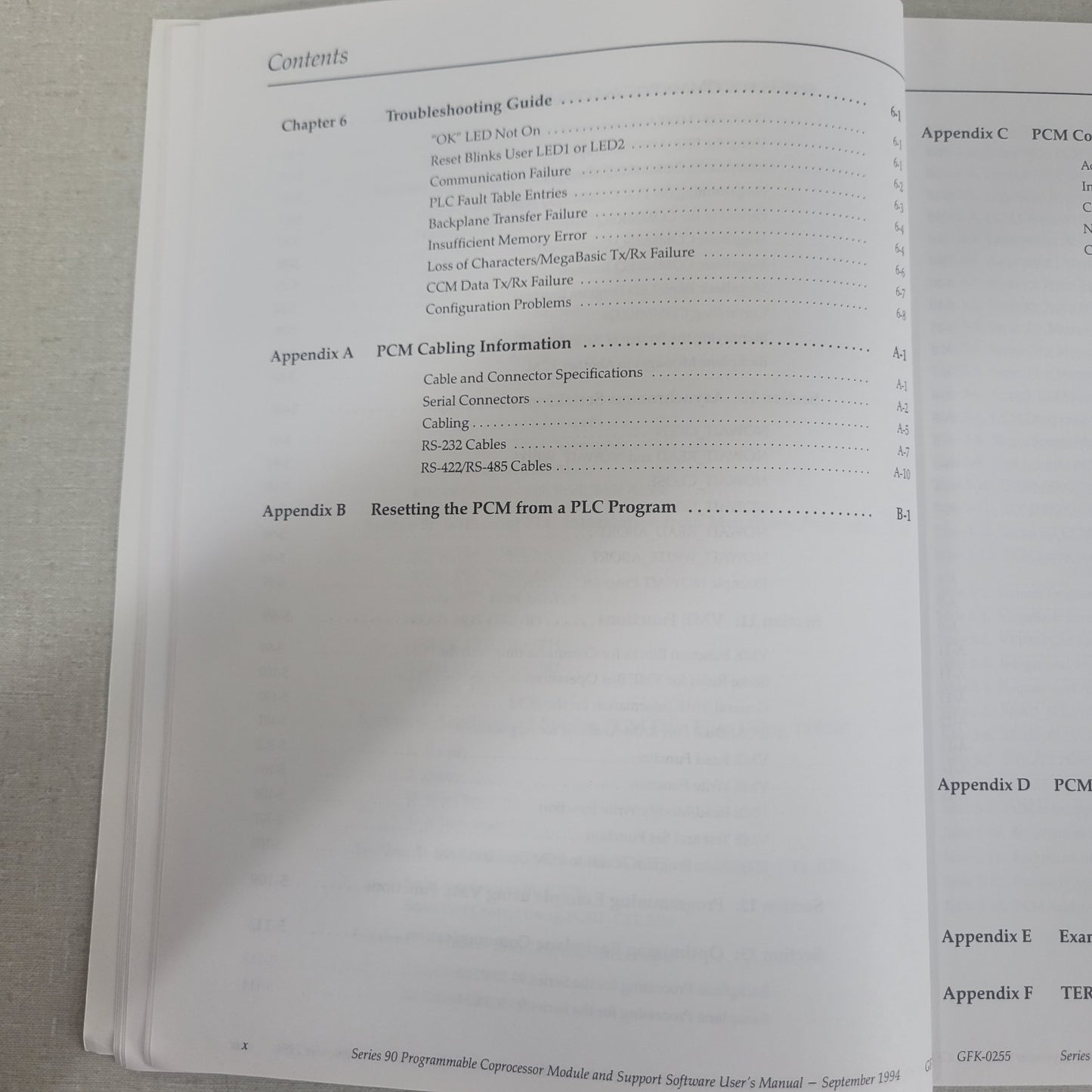 GE Fanuc GFK-0255H Series 90 PCM Coprocessor Module Support Software User Manual