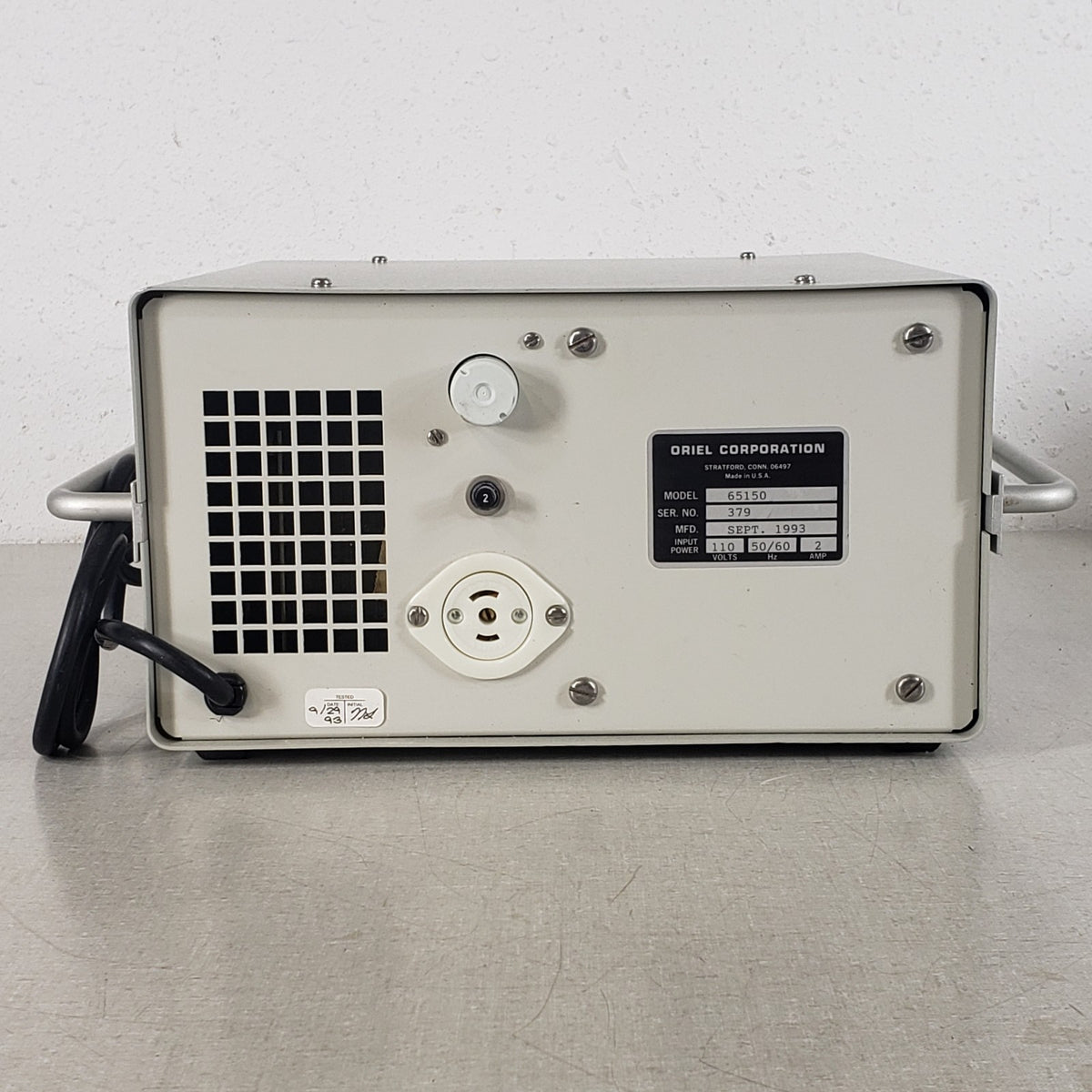 TESTED Oriel 65150 Regulated Spectral Line Lamp Power Supply UV VIS NIR