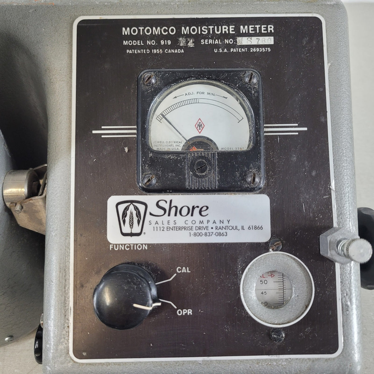 Motom co 919 Grain Moisture Meter 3.5" Cell Analyzer Tester Tested Working