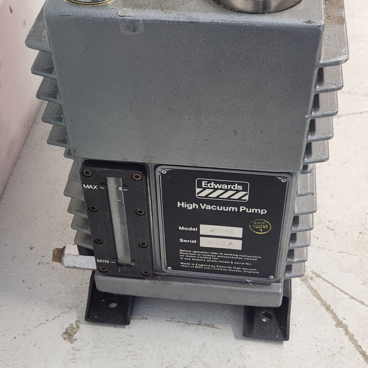 TESTED 7mTorr Edwards E2M40 2-Stage Rotary Vane Vacuum Pump KF40 1PH 120/240v