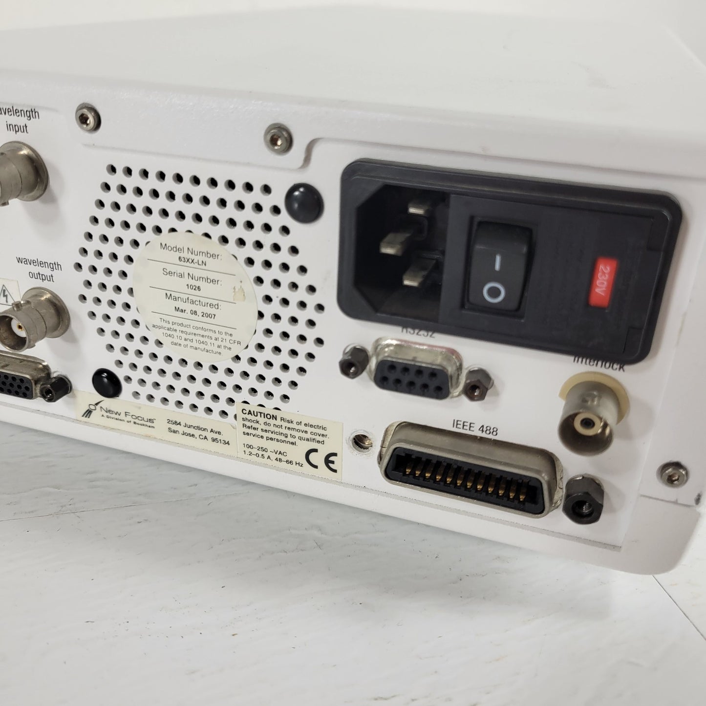 Newport New Focus TLB-6300-LN Velocity Tunable Laser Controller Diode Driver