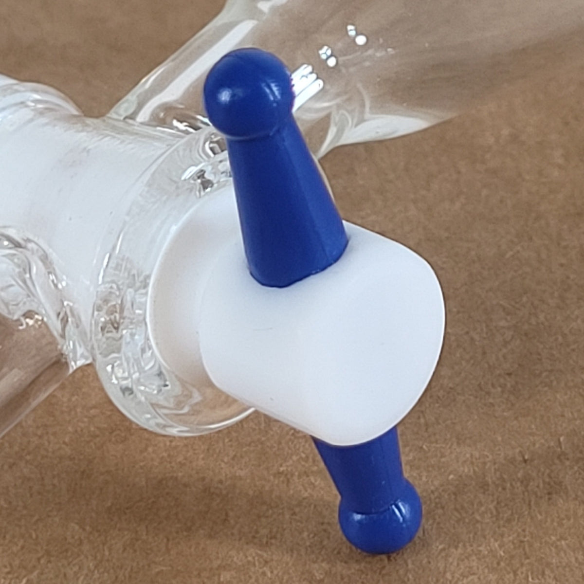 Corning Pyrex 6404 125mL Glass Separatory Funnel w/ PTFE Stopcock 22mm Stopper