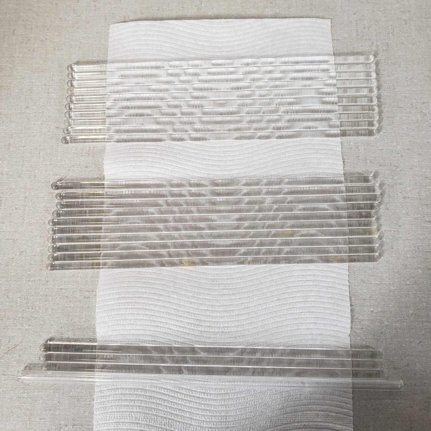 UNBRANDED Set of 43 8" Length Glass Stir Sticks for Experiments, 1/5" Thickness