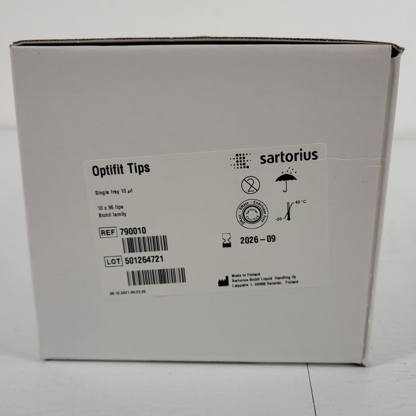 LOT 3 Sartorius 790010 Optifit 10uL Pipette Tip Racks 96/Rack 288 Tips