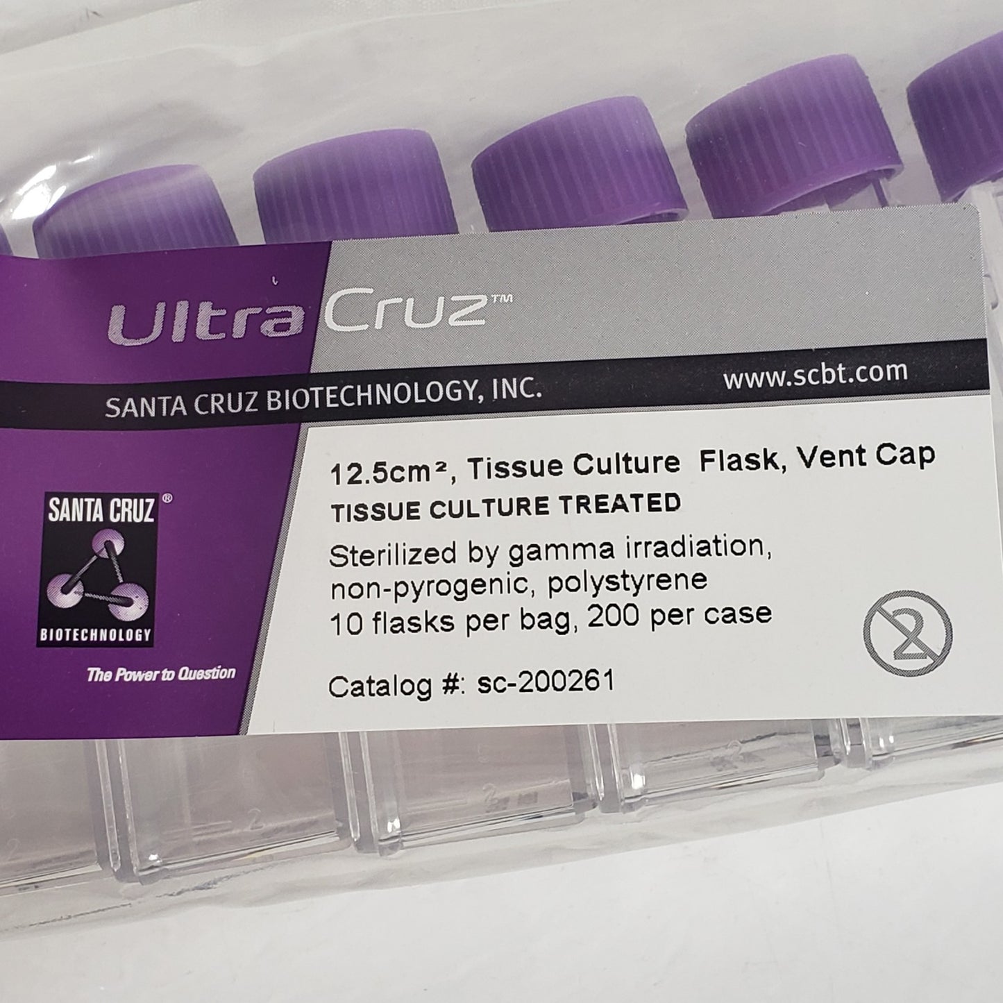 Santa Cruz SC-200261 12.5cm2 Tissue Culture Flasks Vent Cap 40 Count