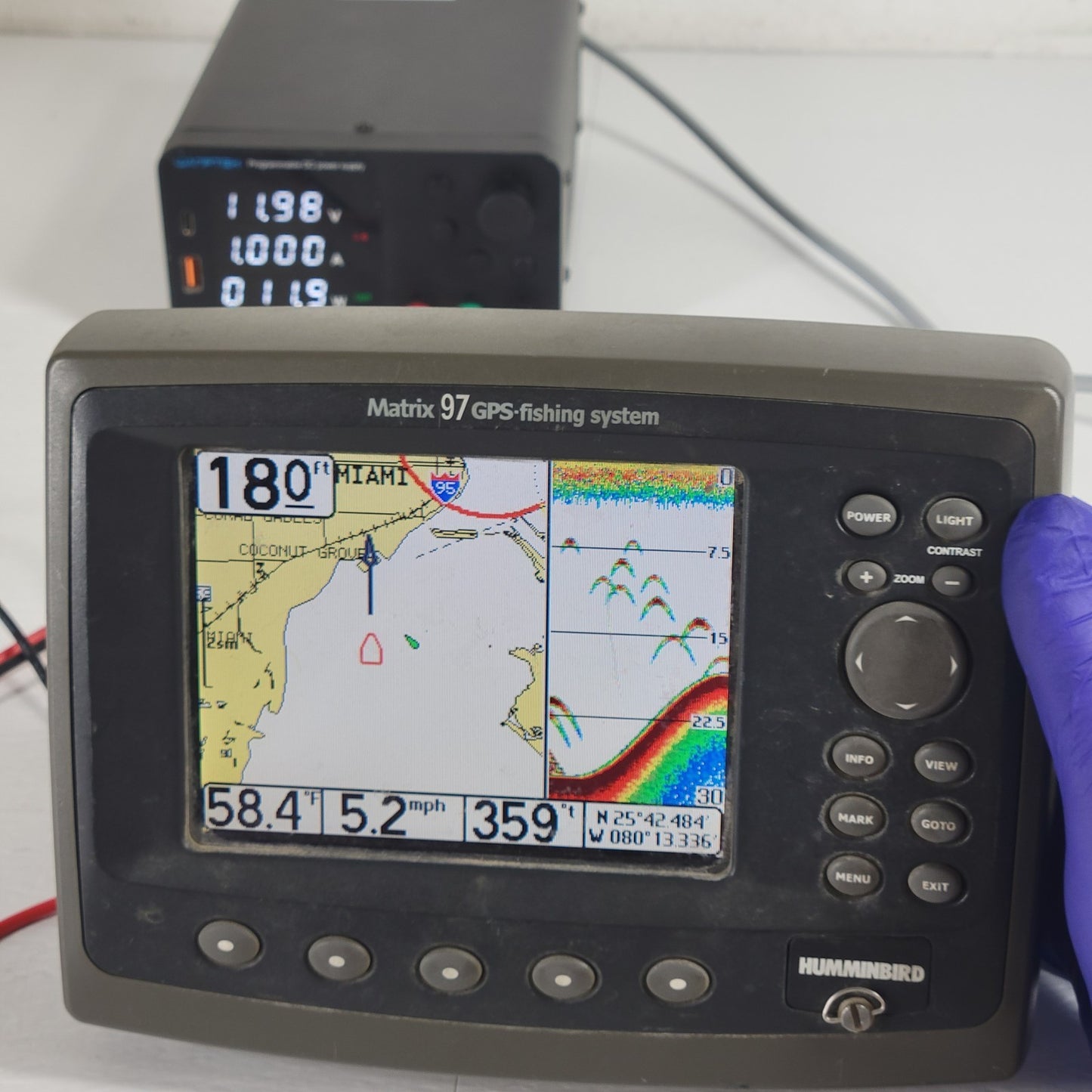 Humminbird Matrix 97 Color GPS Fishfinder Chartplotter Head Unit Only TESTED
