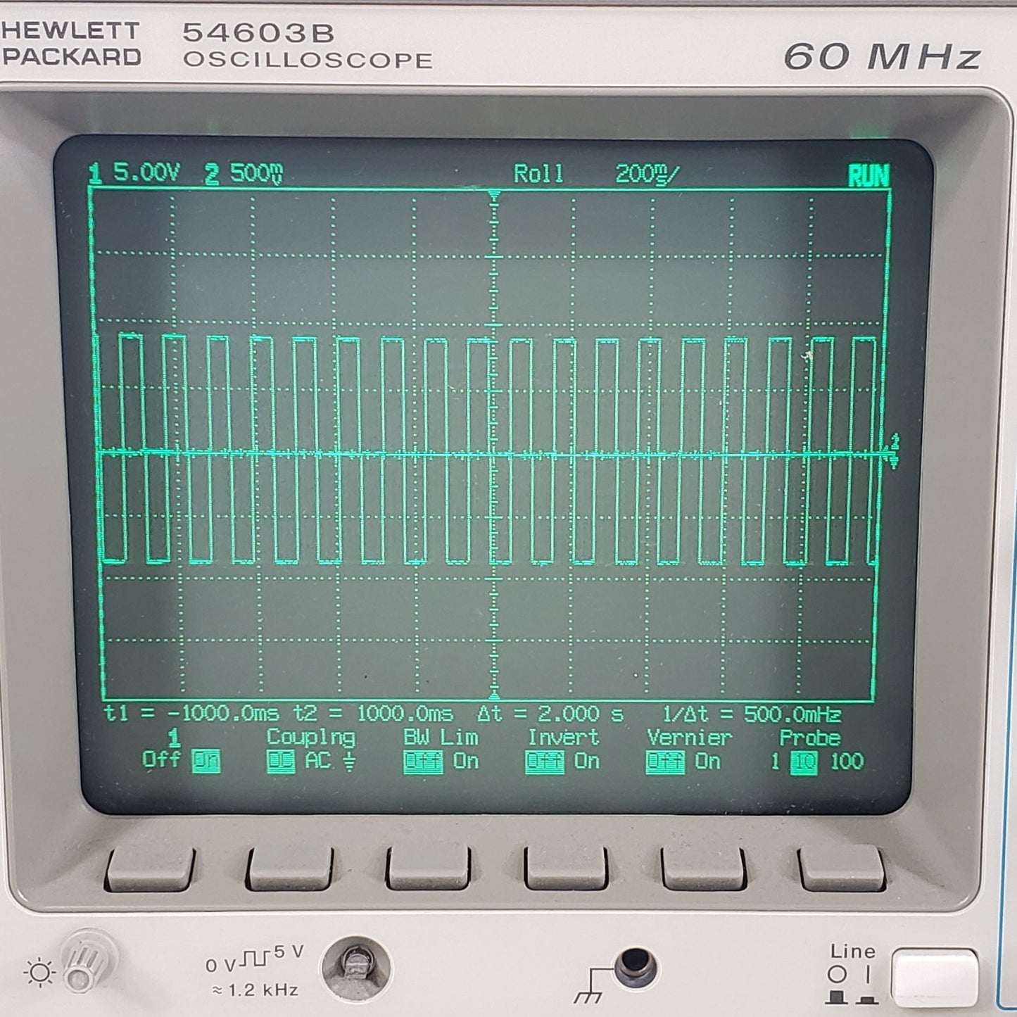 TESTED HP 54603B 60MHz 2-Channel Digital Oscilloscope CRT Scope w/ Handle