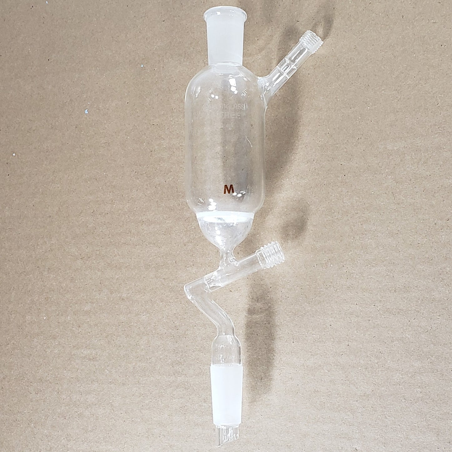 Chipped Chemglass AF-0548-02 200mL Addition Funnel 24/40 Joint Size Med Frit