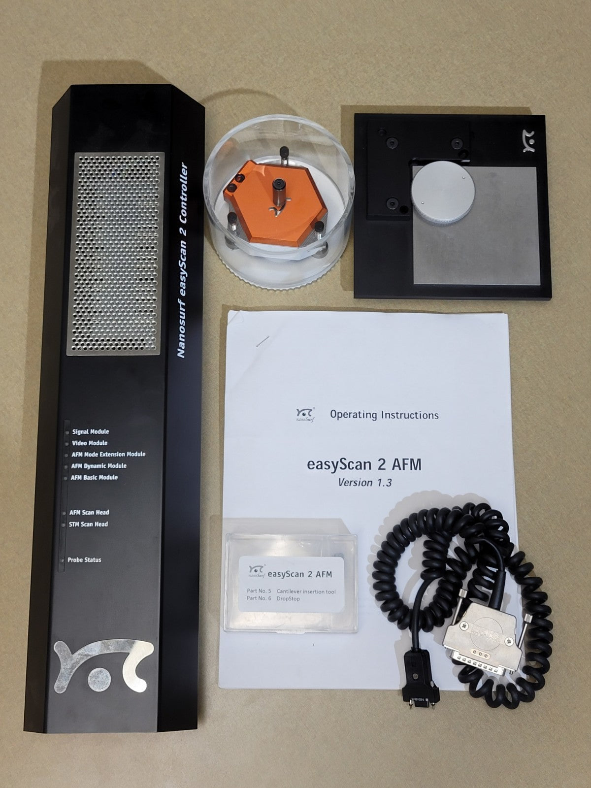TESTED Nanosurf easyScan 2 AFM Atomic Force Microscope 110um w/ Controller, PC