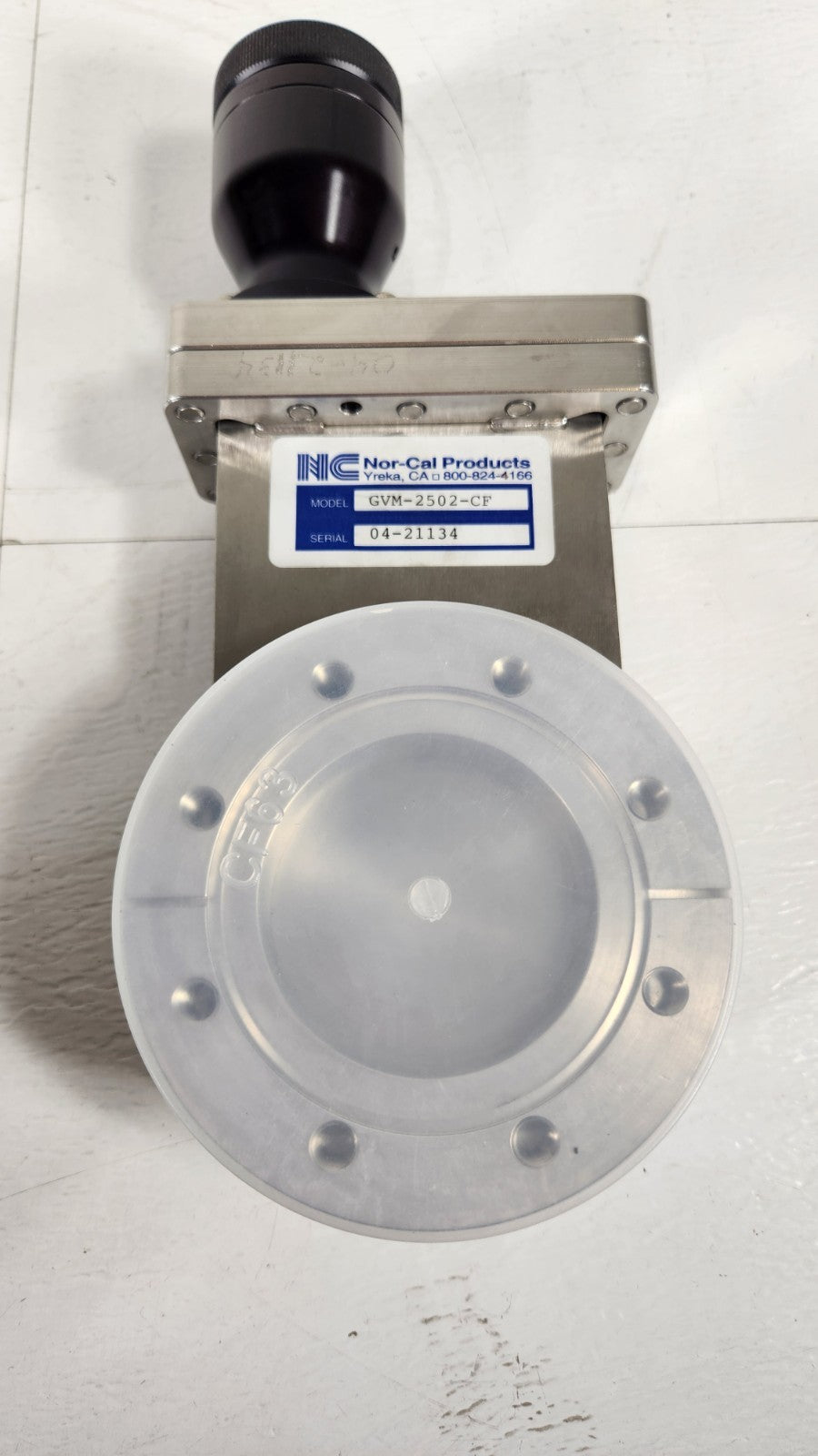 TESTED Nor-Cal GVM-2502-CF UHV Manual Gate Valve 2.5" ID 4.5" CF DN63