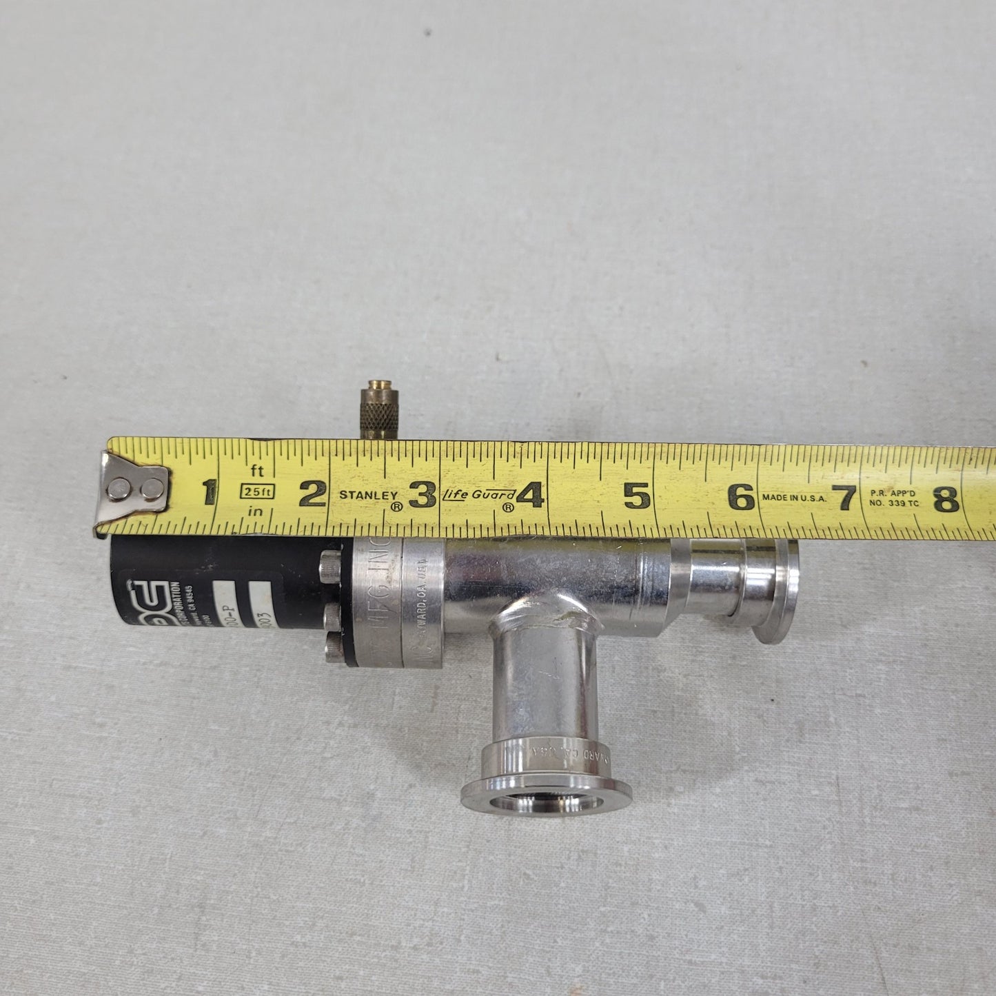 MDC 311073 KAV-100-P KF25 NW25 Pneumatic NC SS High Vacuum Angle Valve Tested