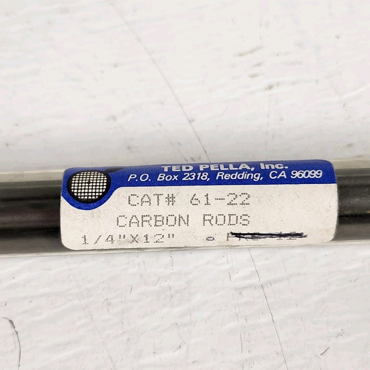 Ted Pella 61-22 Carbon Graphite Rods 1/4" x 12" EM Coating Lot of 4